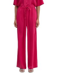 Mango - Textured Wide Leg Drawstring Pants - Lyst