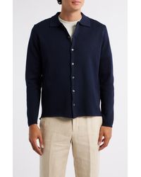 Aurélien - Slim Fit Cashwool Knit Button-Up Shirt - Lyst