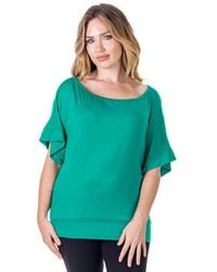 24seven Comfort Apparel - Loose Fit Dolman Top With Wide Sleeves - Lyst