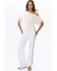 H&M - Fine-Knit One-Shoulder Top - Lyst