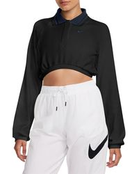 Nike - Sportswear Collection Long Sleeve Crop Polo - Lyst