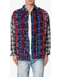 MNML - Tuxedo Plaid Cotton Flannel Button-Up Shirt - Lyst