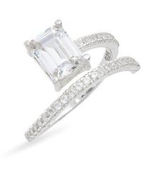 SHYMI - Cubic Zirconia Bypass Statement Ring - Lyst