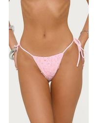 Edikted - Naomey Sequin Side Tie String Bikini Bottoms - Lyst