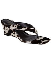 Kenneth Cole - Susannah Genuine Calf Hair Wedge Sandal - Lyst
