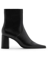 Mango - Block Heel Bootie - Lyst