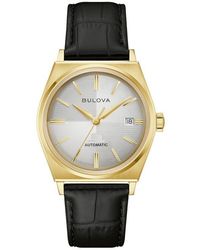 Bulova - Frank Sinatra 'Nothing But The Best' Automatic Leather Strap Watch, 37Mm - Lyst