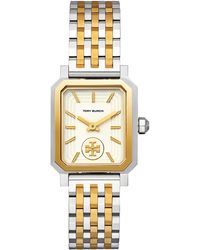 Tory Burch Robinson Goldtone & Stainless Steel Bracelet Watch - Metallic