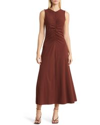 Nordstrom - Ruched Front Sleeveless Maxi Dress - Lyst