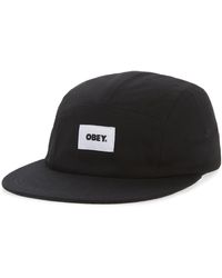 Obey - Bold Label Five-panel Organic Cotton Hat - Lyst