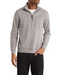 Billy Reid - Quilted Half Zip Pullover - Lyst