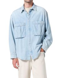 Agolde - Clark Denim Button-Up Shirt Jacket - Lyst
