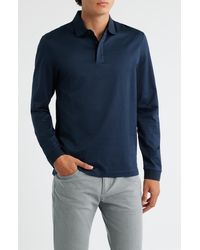 BOSS - Pado Long Sleeve Cotton Polo - Lyst