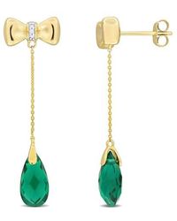 Julianna B - Created Gem & Diamond Dangle Earrings 10K - Lyst