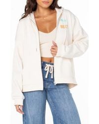 Roxy - Evening Lineup Graphic Zip Hoodie - Lyst