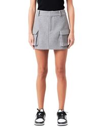 Grey Lab - Wool Blend Cargo Miniskirt - Lyst