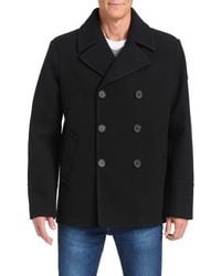 Vince Camuto - Double Breasted Water Resistant Coat - Lyst