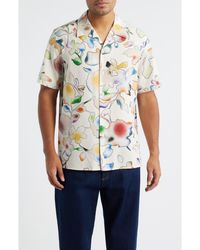 Paul Smith - Casual Fit Floral Short Sleeve Button-Up Shirt - Lyst