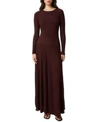 Solid & Striped - The Sloane Long Sleeve Pointelle Rib Maxi Sweater Dress - Lyst