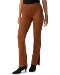 Sanctuary - Abbey Slit Hem Faux Suede Pants - Lyst