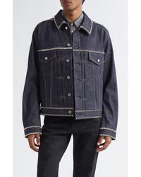 TAKAHIROMIYASHITA TheSoloist. - Stud Embellished Denim Tracker Jacket - Lyst