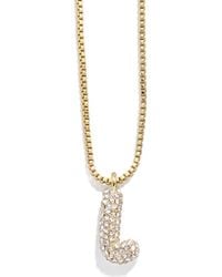 BaubleBar - Mini Pavé Bubble Initial Necklace - Lyst