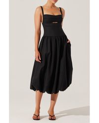 Astr - Jevi Sleeveless Bubble Midi Dress - Lyst