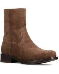 Frye - Campus Suede Plain Toe Zip Boot - Lyst