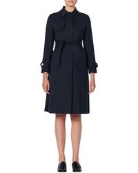 Sandro - Trench Coat With Pleated Inset - Lyst