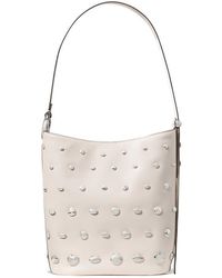 Kate Spade - Halo Stud Fine Grain Leather Bucket Bag - Lyst