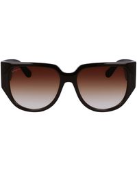 Ferragamo - Gancini Tea Cup 58mm Oval Sunglasses - Lyst