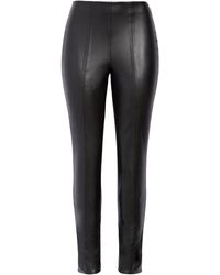 blank denim vinyl pull on leggings