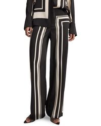 Mango - Satin Wide Leg Pants - Lyst