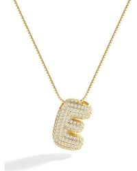 Mint & Lily - Pave Bubble Initial Necklace - Lyst