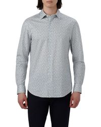 Bugatchi - Ooohcotton® James Abstract Print Button-up Shirt - Lyst