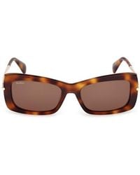 Max Mara - 54Mm Rectangular Sunglasses - Lyst