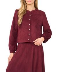 Halogen® - Faux Suede Jacket - Lyst