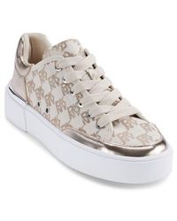 DKNY - Bradley Metallic Logo Platform Sneaker - Lyst