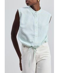 REISTOR - Button-Down Shirt With Waist Drawstring - Lyst