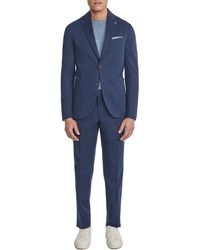 Jack Victor - Irving Solid Blue Cotton & Cashmere Suit - Lyst