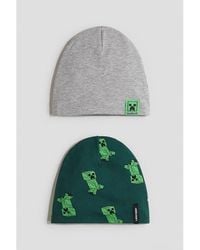 H&M - 2-Pack Printed Jersey Beanies - Lyst