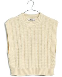 Madewell - Checkered Stitch Wedge Sweater Vest - Lyst