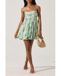 Astr - Floral Bubble Hem Minidress - Lyst