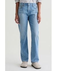 AG Jeans - The Boyfriend Mid Rise Straight Leg Jeans - Lyst