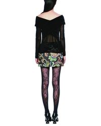 Anna Sui - Velvet Mesh Off The Shoulder Top - Lyst