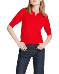 Wayf - Taylor Short Sleeve Pointelle Polo Sweater - Lyst