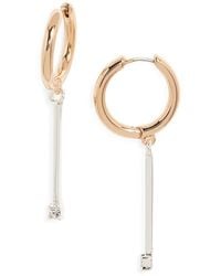 Open Edit - Bar Drop Hoop Earrings - Lyst