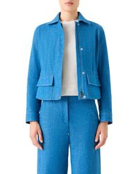 Akris - Hugh Stretch Denim Cargo Jacket - Lyst