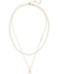 Tory Burch - Kira Layered Faux Pearl Necklace - Lyst