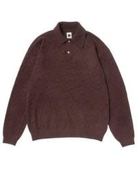 vowels - Eyelet Polo Sweater - Lyst